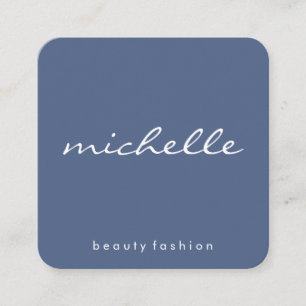 Minimalist (blue) square business card