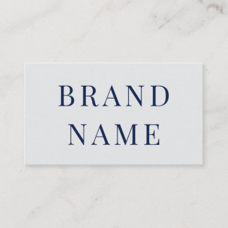 Minimalist Blue & White Custom Business Card