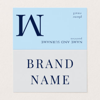 Minimalist Blue & White Custom Business Card