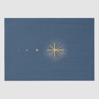Minimalist Blue with a Yellow Star Tissue Paper