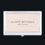 Minimalist Blush Company Name Modern Business Card Holder<br><div class="desc">A stylish way to present your business cards to your customers. Simply your company name and tagline. This is on a light blush pink background but you can change this to match your company's colour. If you need help to personalize this, contact the designer who can assist you. Browse our...</div>