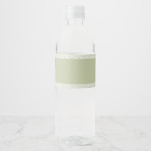 Minimalist Blush Floral Couple Water Bottle Labels