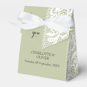 Minimalist Blush Floral Custom Wedding Favour Boxe Favor Box