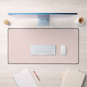 Minimalist blush pink plain solid colour elegant desk mat