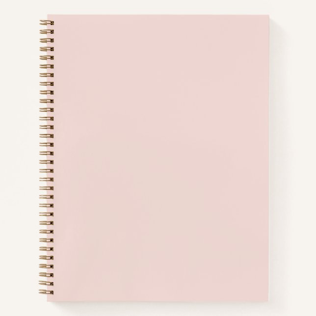 Minimalist blush pink plain solid colour elegant notebook (Front)