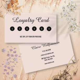 Minimalist Blush Pink Professional Loyalty Card