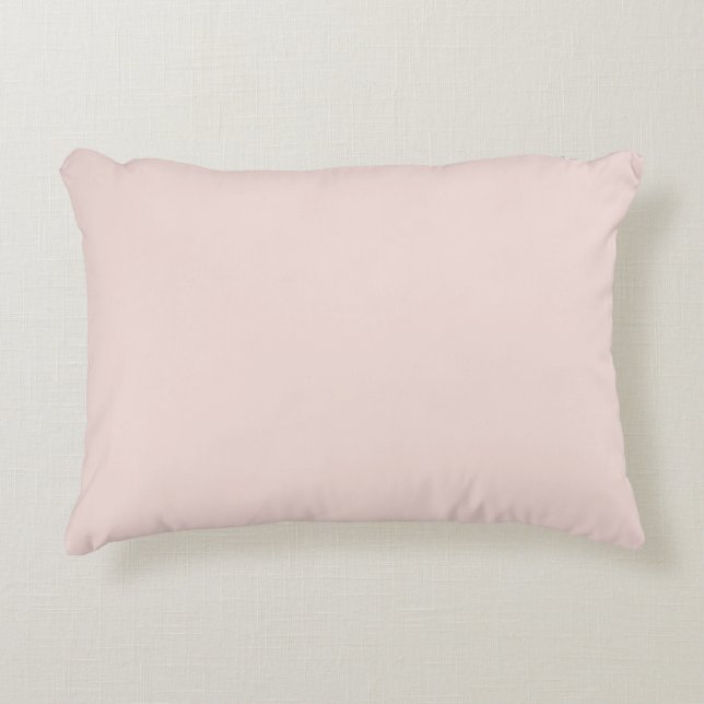 Minimalist blush pink solid plain elegant chic accent pillow (Front)