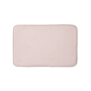 Minimalist blush pink solid plain elegant chic   bath mat
