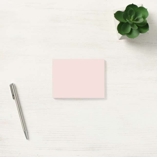 Minimalist blush pink solid plain elegant chic post-it notes (Office)