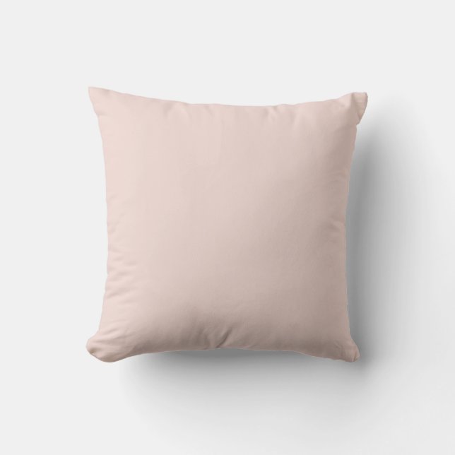 Minimalist blush pink solid plain elegant chic throw pillow (Front)