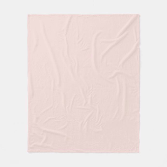 Minimalist blush pink solid plain stylish chic fleece blanket (Front)
