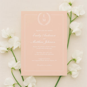 Minimalist Blush Wedding Invitation