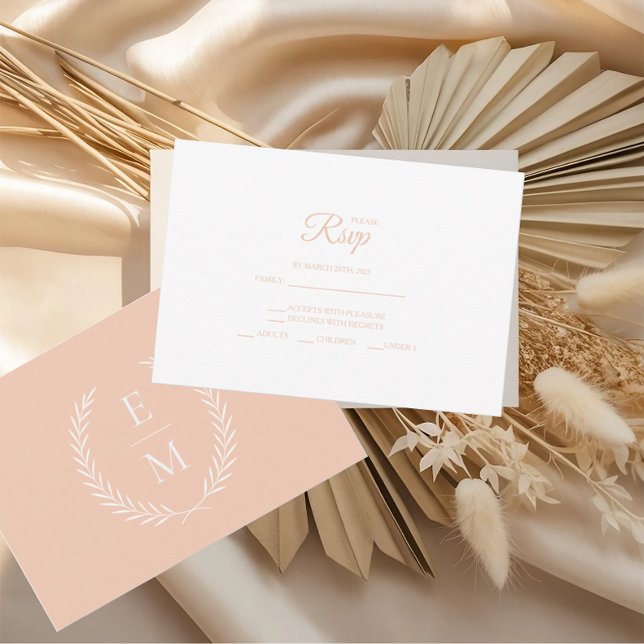 Minimalist Blush Wedding RSVP Cards (Creator Uploaded)
