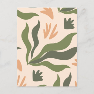 Minimalist boho abstract  holiday postcard