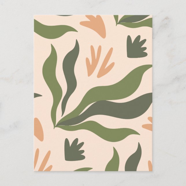 Minimalist boho abstract  holiday postcard (Front)