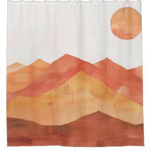 Minimalist Boho Abstract Mountain Landscape