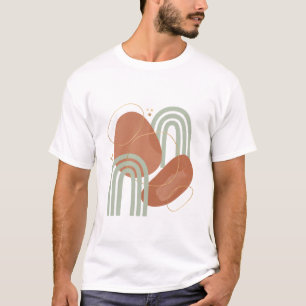 Minimalist Boho Abstract Shapes Graphic T-Shirt