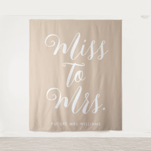 minimalist boho Banner Bridal Shower Backdrop Tapestry