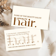 Minimalist Boho Boho Brown Beauty Loyalty Card
