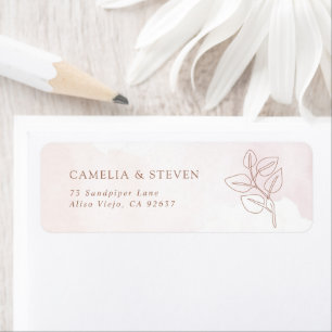 Minimalist Boho Botanical Wedding Return Address