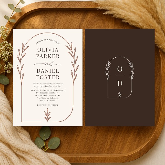 Minimalist Boho Chic Arch Wedding Invitation (Creator Uploaded)