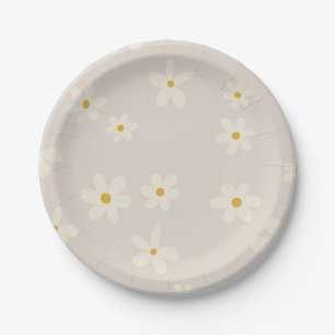 Minimalist Boho Daisy Plates