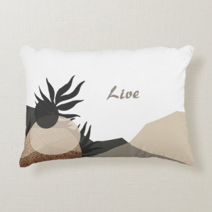 Minimalist Boho Earth Tones  Accent Pillow