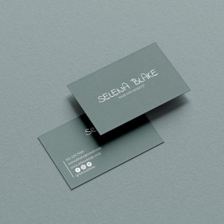 Minimalist Boho green – Elegant & Aesthetic Chic  Business Card