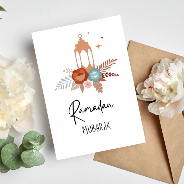 Minimalist Boho Lantern Ramadan Card (Creator Uploaded)