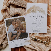 Minimalist Boho Light Pampas Grass Wedding