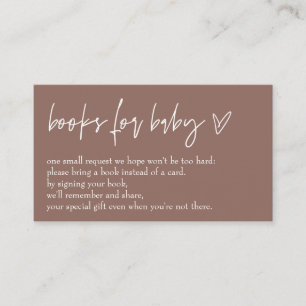 Minimalist Boho Mustard Hello Baby Books For Baby  Enclosure Card
