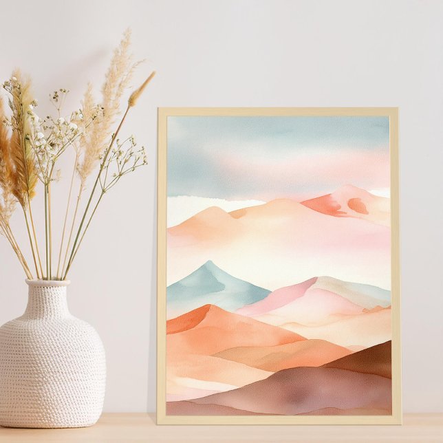 Minimalist Boho Pastel Sand Dune Desert Poster (Creator Uploaded)