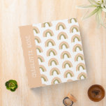minimalist boho rainbow chic photo album binder<br><div class="desc">This personalized 3 ring binder features a simple minimalist boho rainbow pattern.  This binder can be used as a 3-ring binder or a photo album (please note pages are not included).  Personalized binders make great gifts for back-to-school time,  baby showers,  birthdays,  new baby welcome gifts or any other occasion.</div>