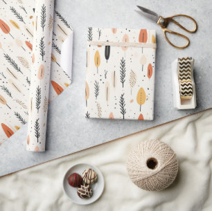 Minimalist Boho style gift wrapping paper