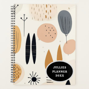 Minimalist Boho-style spiral notebook Planner