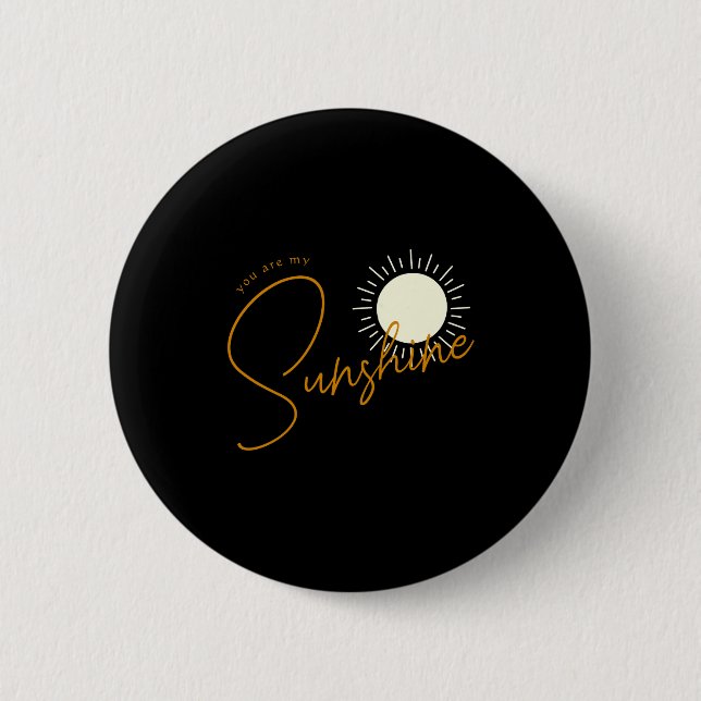 Minimalist Boho Sunshine Baby  2 Inch Round Button (Front)