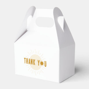 Minimalist Boho Sunshine Baby Shower Favor Boxes