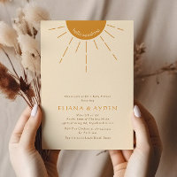 Minimalist Boho Sunshine Couple's Baby Shower