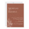 Minimalist Boho Terracotta Burnt Orange Wedding