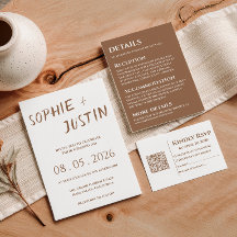 Minimalist Boho Wedding Details Enclosure Card