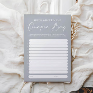 Minimalist Boho What's in the Diaper Bag Game