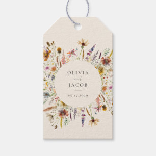 Minimalist Boho Wildflower Floral Wedding Gift Tags