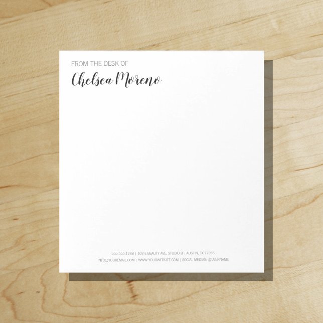 Minimalist Bold Beauty | From the Desk of Notepad ("Everyday is abundantly beautiful." 
Sincerely Best Wishes from Lucky Design World)