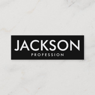 Minimalist bold black and white business card