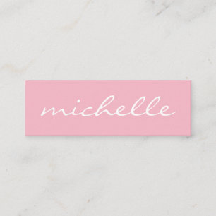 Minimalist Bold Cursive Text Mini Business Card