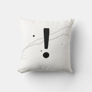 minimalist bold design pillow exclamation point