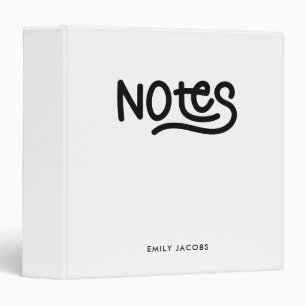 Minimalist Bold Handwriting Notes Typography Binder