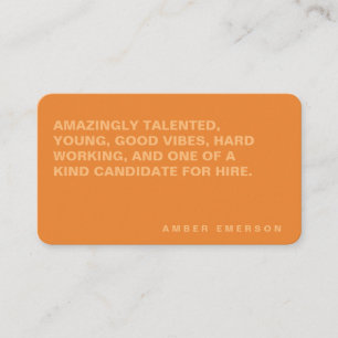 Minimalist Bold Large Quote Business Card
