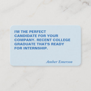 Minimalist Bold Large Quote Business Card