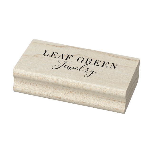 Minimalist Bold Script Boho Business Logo Rubber Stamp (Stamp)